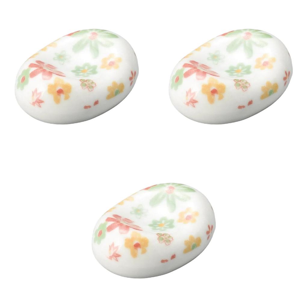 Set of 3 Chopstick Rests x x Chopstick Rests by Setomonohonpo Flower-Shaped Bean-Shaped [4.5 3.3 1.5 cm]