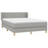 3126725 vidaXL Lit à sommier tapissier avec matelas Gris clair 140x200cm Tissu