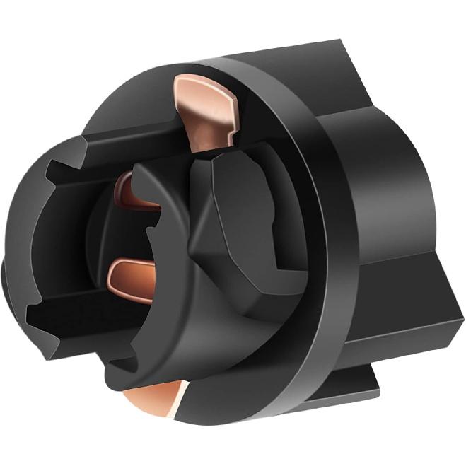 cciyu 10 Pack T5 37 Twist Lock Wedge instrument Panel Dash Light Bulb Base Socket (T5 74 Twist Lock Base)