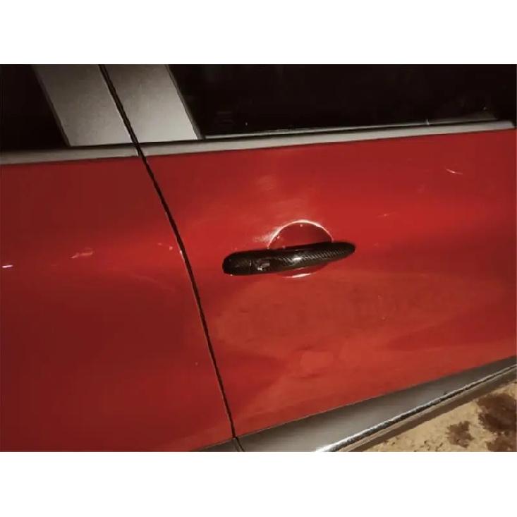 For Renault Captur Kaptur Samsung QM3 2013- 2015 2016 2017 2018   ABS Carbon Fiber Door Handle Cover Trims Car Accessory
