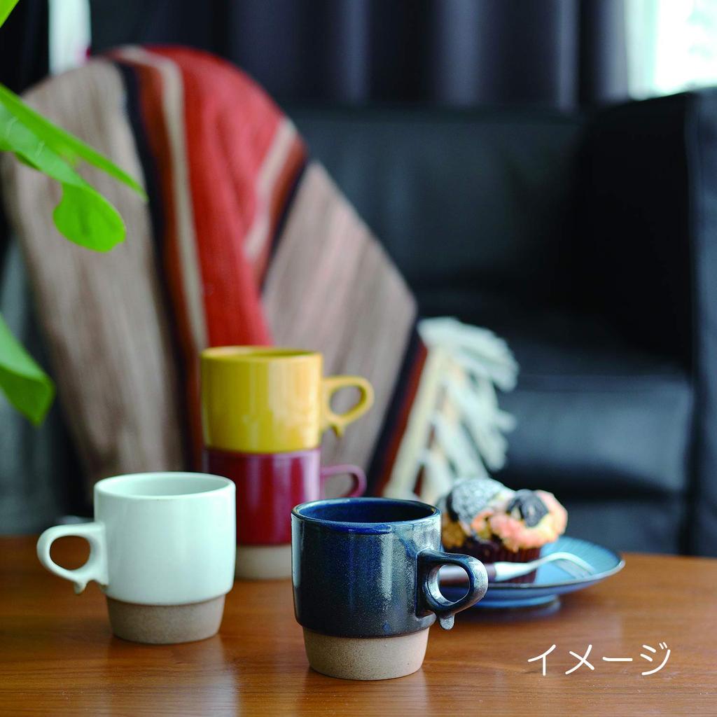 Hamato Hasami Ware Indigo Dyeing Kiln Stax Wine 300ml Mug, Red, 388538,