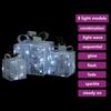 Gift Box Decoration Set 3 Pcs White for Indoor & Outdoor Use
