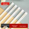 Jingdezhen Antibacterial Ceramic Chopsticks - Golden Branches & Jade Leaves (10 Pairs)