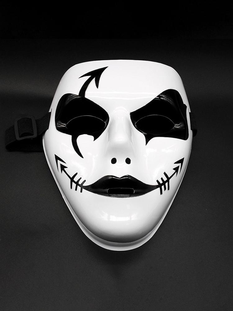 Maschera Hip Hop per Adulti Uomini Donne Maschera Spettrale per Adulti Maschera Horror per Adulti Oggetti di Scena per Halloween Costumi Accessori Maschera Integrale
