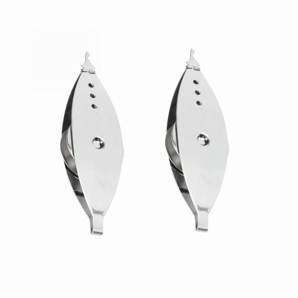 2Pcs Silver Tatting Shuttle Iron Sewing Accessory Durable Knitting Tool Weaving Machine Use