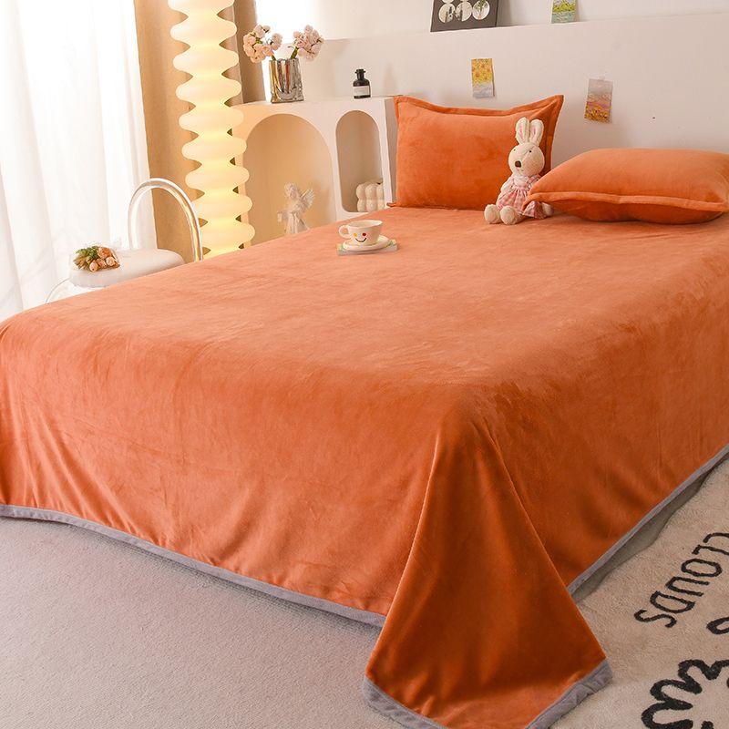 Melkevelur Laken, Vinter Pluss Velur, Fortykket, Mykt, Hudvennlig Seng, Velurteppe, Dobbeltsidig Velur, Tynt Vinter Dobbelbrukslaken