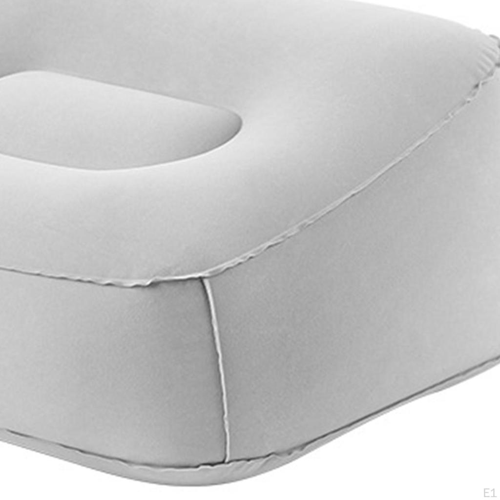 Inflatable Foot Rest Pillow Leg Camping Train Portable Travel Footrest