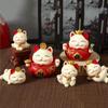 Shake Head Lucky Cat Car Decoration Waving Arm Car Fortune Cat Ornament  Home Decor