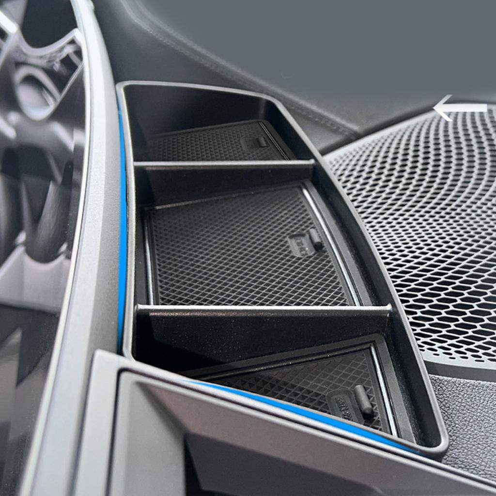 Dashboard Storage Box Touchscreens Behind Screen Organizer Car Interior Storage ABS Dashboard Organizer for Vehilces
