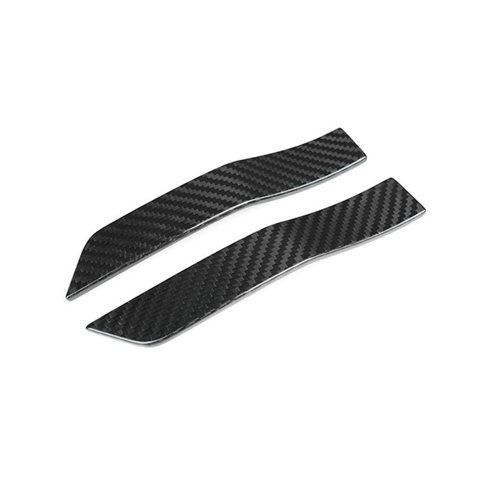 Black Carbon Fiber Fender Side Marker Plate Ornaments For 2015-21 Subaru WRX/STI