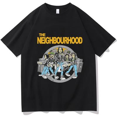Classic Black White NEIGHBORHOOD Short-sleeved T-shirts Pop Harajuku Women T Shirt Signature Slogan Top NBHD T Shirts Streetwear