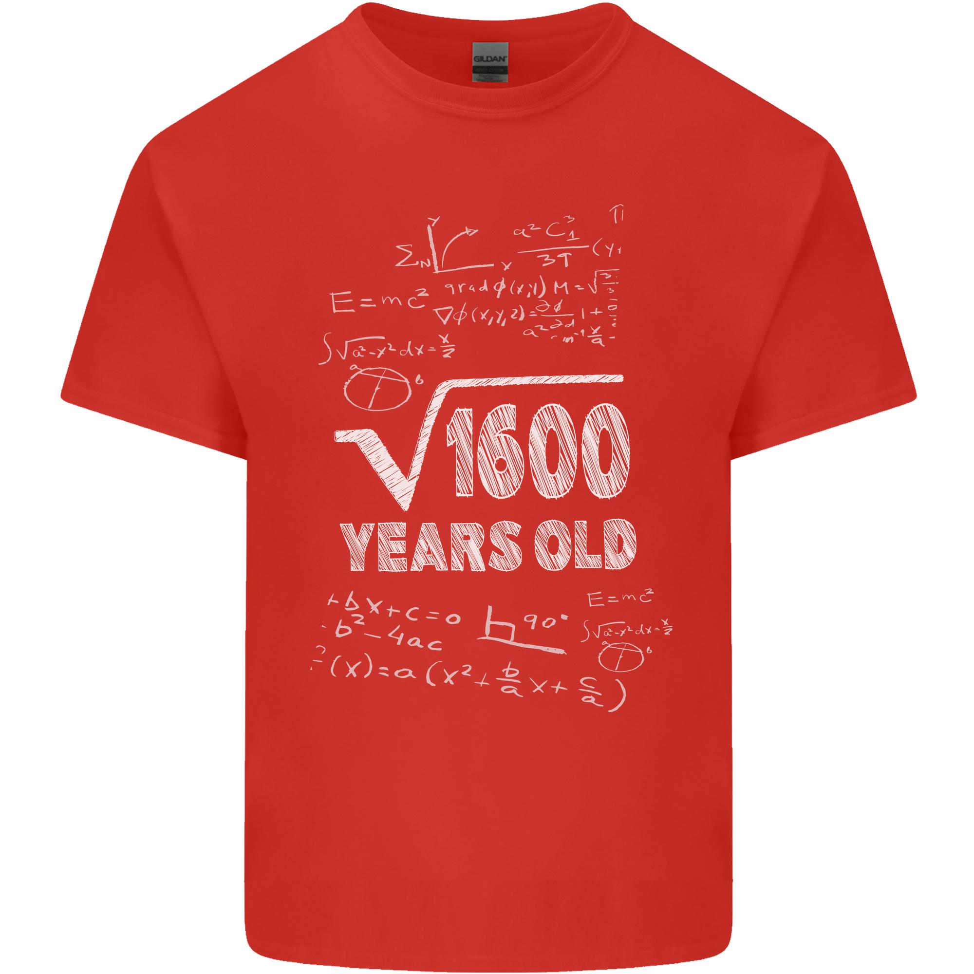 40th Birthday 40 Year Old Geek Funny Maths Unisexs Light Cotton TShirt S