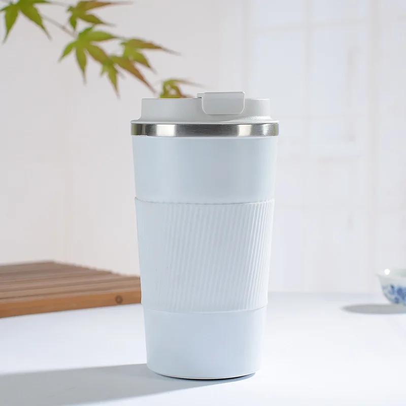380ml 510ml copo de café de aço inoxidável caneca térmica garrafa térmica café copo térmico caneca antiderrapante viagem carro garrafa isolada