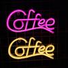 Coffee Letter Neon Sign Lamp Creative Shape Battery-Powered Flicker Free Low-Power Consumption LED Neon Light