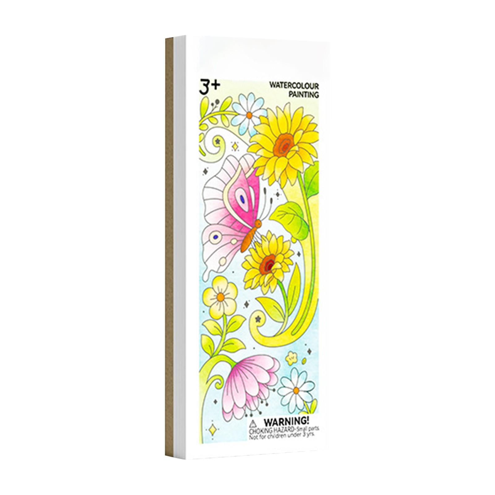 

Акварельная иллюстрированная книга для детей 4-8 лет, карманная акварельная иллюстрированная книга Искусство и творчество для малышей, набор акварельных книг One Size