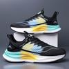 Men's Gradient Running Shoes Breathable Lace-Up Cushioned Sole Sports Sneakers