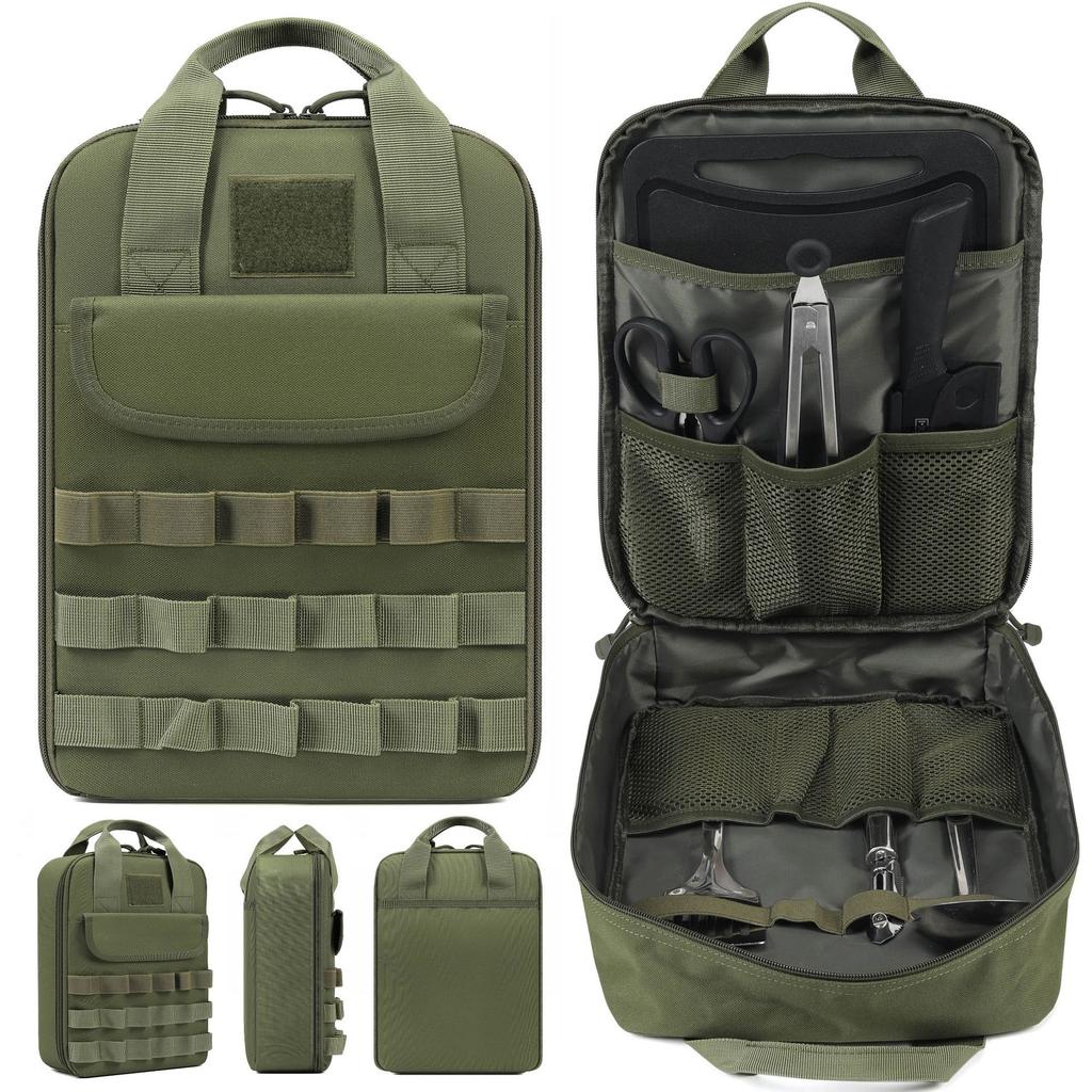 Robuste Camping-Aufbewahrungstasche aus Oxford-Gewebe - Mehrfachfach-Wasserabweisender Organizer für Outdoor-Küchenutensilien, Picknick, Reise