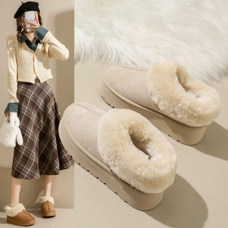 Neue Winterstiefel mit dicker Sohle, Baumwollschuhe, Pelzstiefel, Damen-Brot-Schuhe