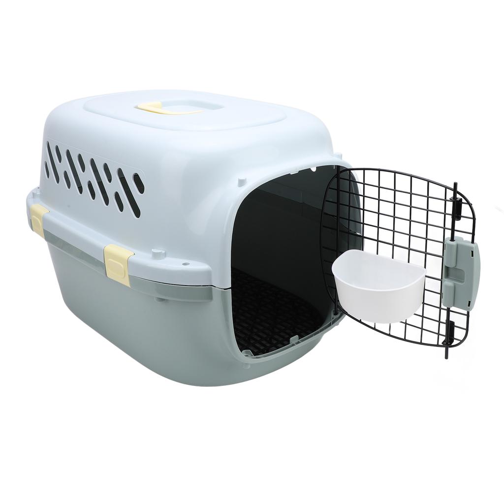 Cat Travel Carrier Large Space Lockable Door 4 Sides Ventilation Portable Hard Sided Dog Pet
