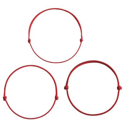 10 Pcs Minimalist DIY Red String Bracelet Adjustable Braid Rope Wristband Couple Jewelry Handmade Woven Bangle Jewelry