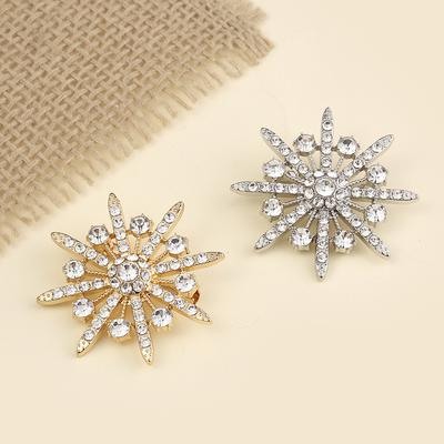 Amas Octagonal Star Brooch Women's Anti Glare Pin Korean Edition Suit Trendy Personalized Chest Flower Accessory