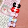 10Pcs New Cute Cartoon Animal Bright Resin Cat Bow Series Scrapbook Diy Bow Decor Accessories Crafts A133