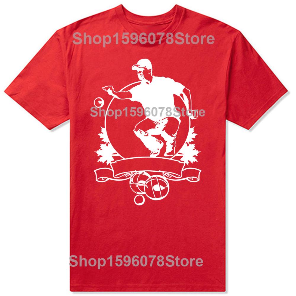 Petanque Kugel Spieler T-Shirt Herren Charakter T-Shirt Euro Größe Original Geschenk Bequem Sommer Normales T-Shirt