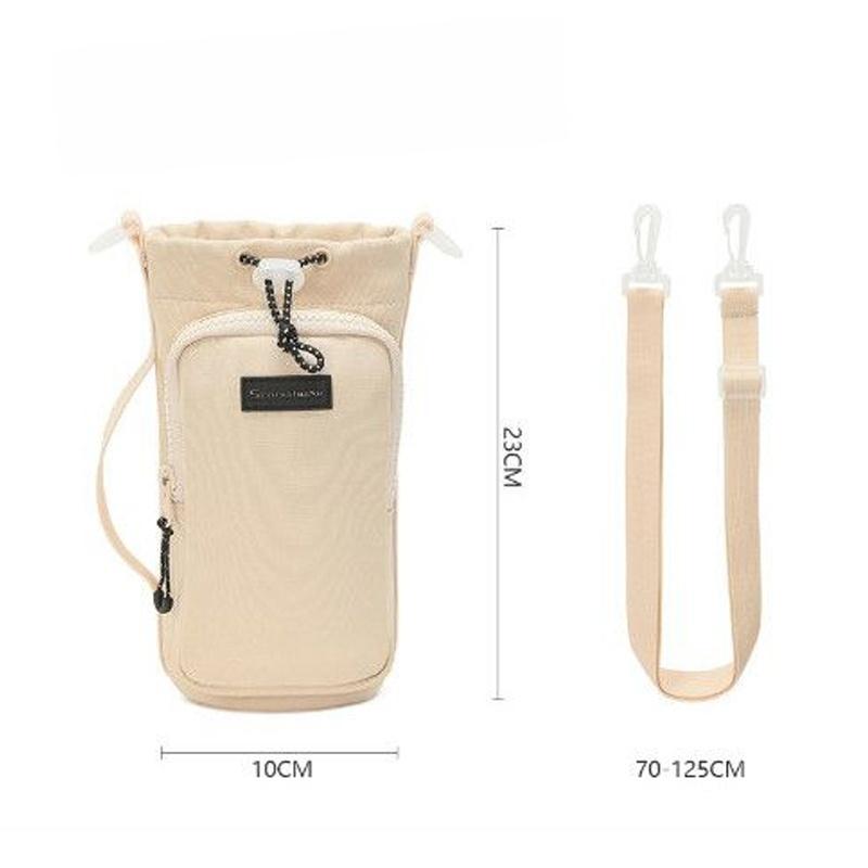Water Bottle Holder Sling Bag with Phone Pocket Durable Tumbler Carrier for Hiking Camping Travel Fitness