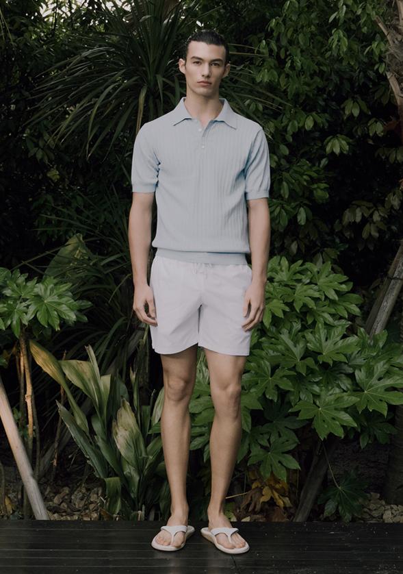 SAVAGE Half Polo Knit - Sky Blue