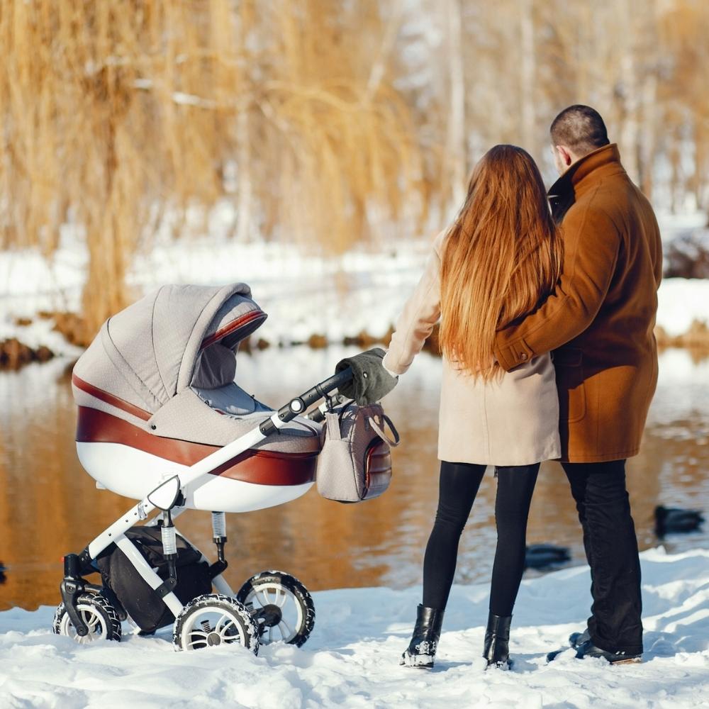 Luva-muff de fleece grossa e quente para carrinho de trenó, inverno, universal