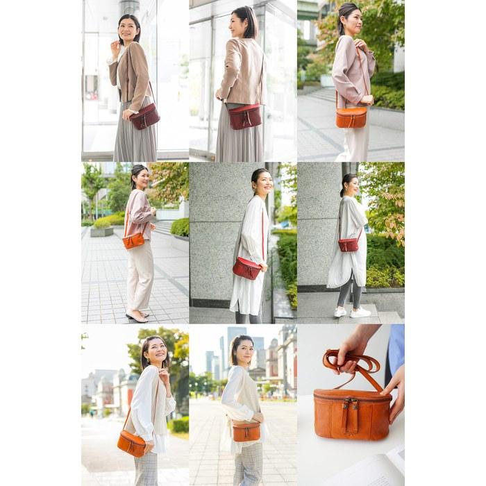 [Dakota] Shoulder Bag Genuine Leather Women's Camel DA-1034370-45 12cm x 21.5cm x 7cm