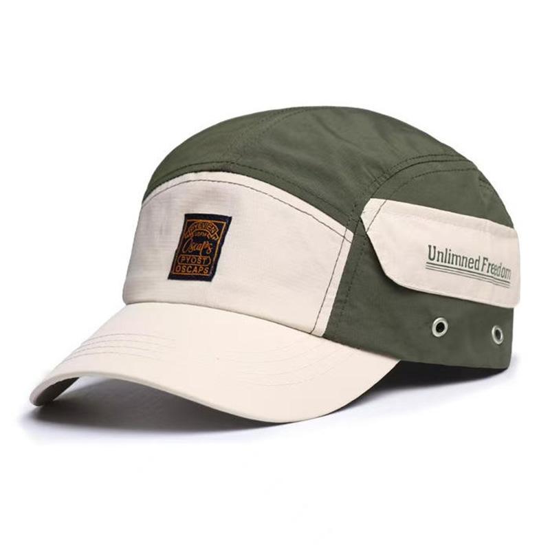 Adjustable Quick-Dry Colorblock Baseball Cap Outdoor Sports Work Hat Summer Sunshade Sunscreen Duckbill Cap