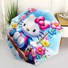 1pc Hello Kitty Floral Swing Design Automatic Opening/Closing Umbrella - Portable Folding Design with 8-Rib Iron Frame, Perfect for Outdoor Use, Festi