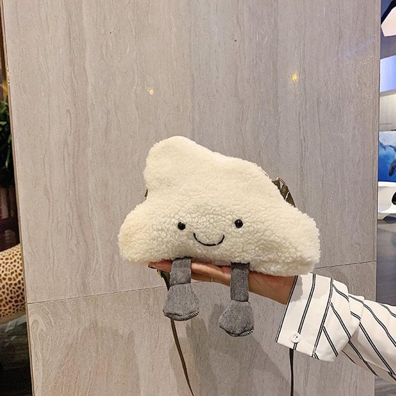 Ins-style Plush Cloud Bag Perfect For Storing Phone And Small Items
