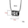 Modische Retro Totem Zylinder Artefakt Hip Hop Halskette Herren Titanstahl Accessoires