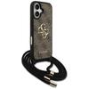 Guess 4G Big Logo Cord Stap Crossbody Case for iPhone 17 Brown