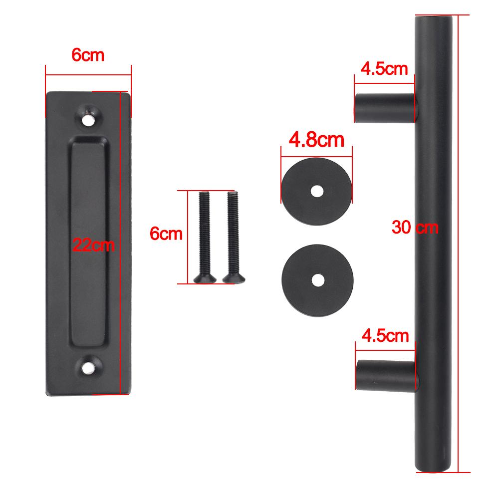 Sliding Barn Door Handle Furniture Hardware Set 35-45MM Pull Flush Recessed Wood Door Handle Interior Door For Cabinet Cupboard