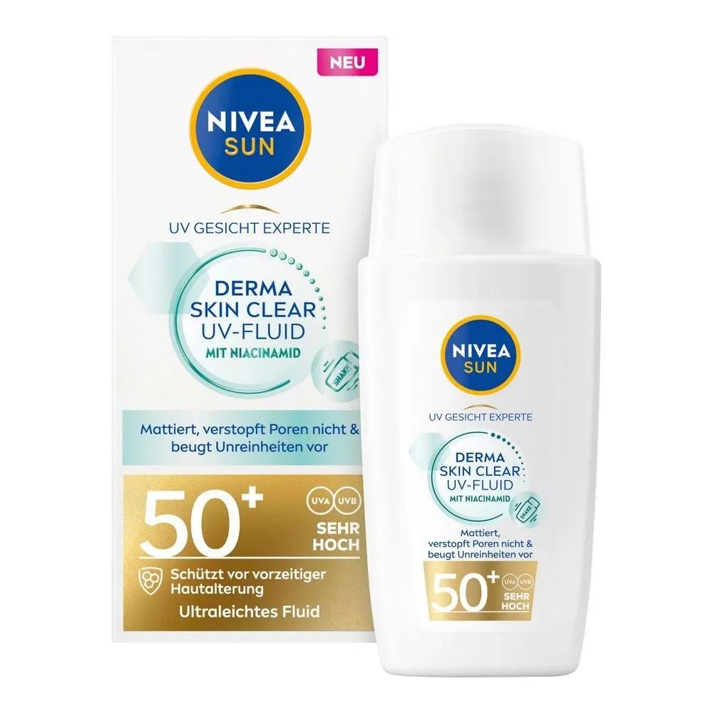 German Nivea Derma Skin Clear Sun Fluid LSF50+ 40ml