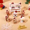 Micro Landscape Christmas Ornaments: Cute Santa Claus & Animal Tree Decorations Gift Box