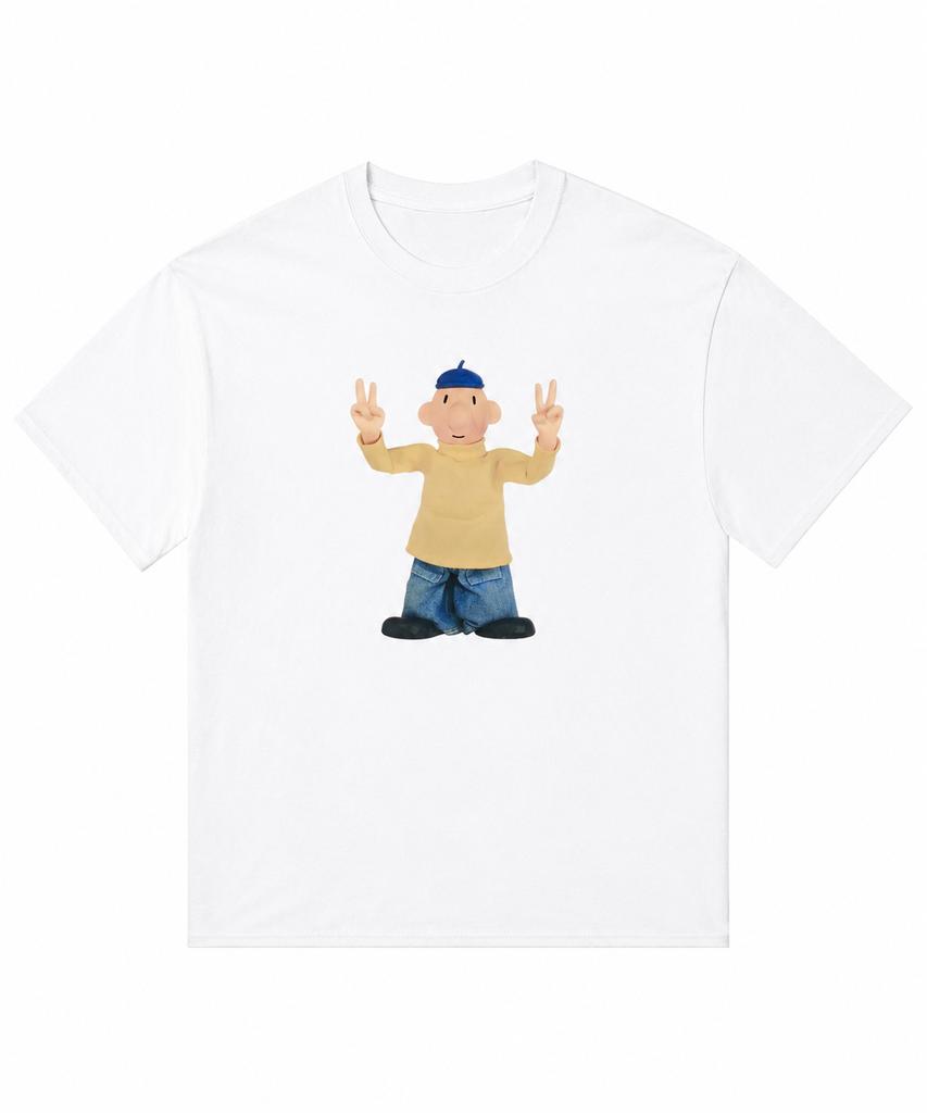 Pat & Mat Manga Graphic T-shirt Vintage Washed Retro Anime Men's and Women's Crew Neck Polyester Short Sleeve Tee Tops Hot Sale