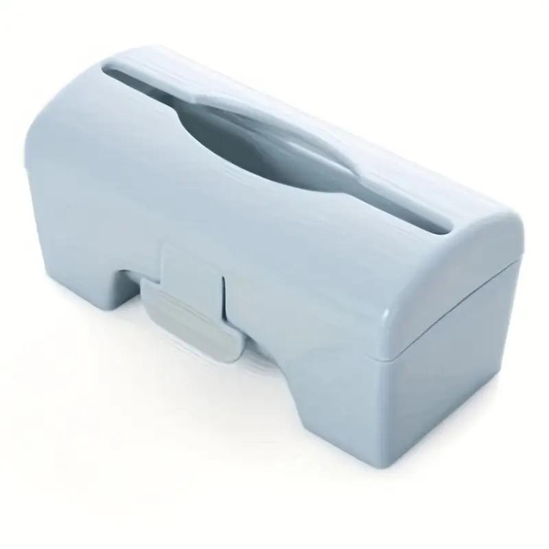 

1PCS Wall-mounted Garbage Bag Storage Box Kitchen Plastic Bag Extraction Box Storage Box 1PCS синій