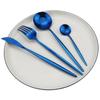 Gold Dinnerware Set Rainbow Tableware Dinner Set Stainless Steel Cutlery Set Mirror Knife Fork Tea Spoon Silverware Flatware Set