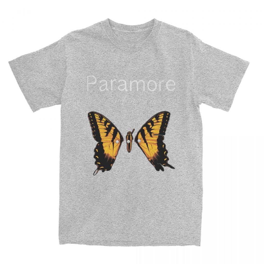 Herren Damen Paramore Schmetterlingslogo Hemd Outfits Vintage Baumwoll T-Shirts T-Shirt Kleidung Bedruckt