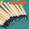 12-Piece Handmade Woodworking Carving Knife Set – Pine Wood & Manganese Steel for Student Art and Rubber Stamp Carving