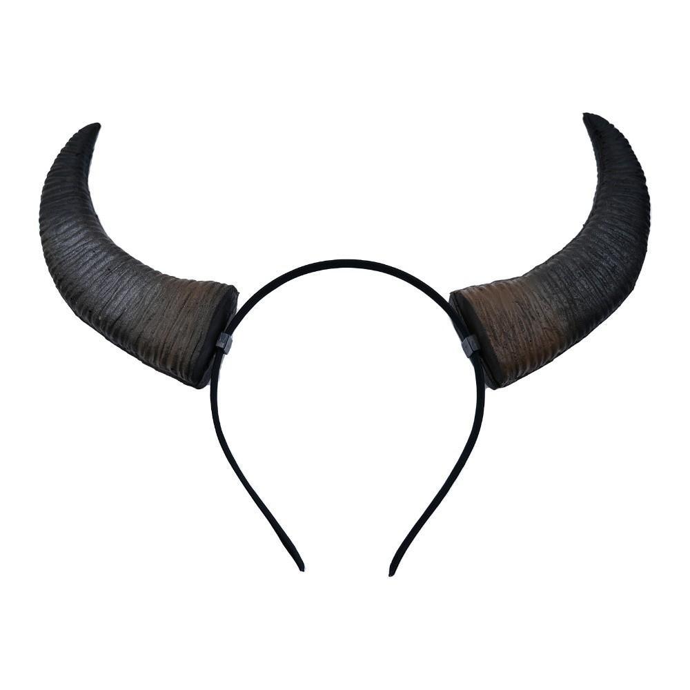 Cosplay Halloween Devil Headband Reusable Cow Horn Hair Hoop Decorative Headdress Carnival Party