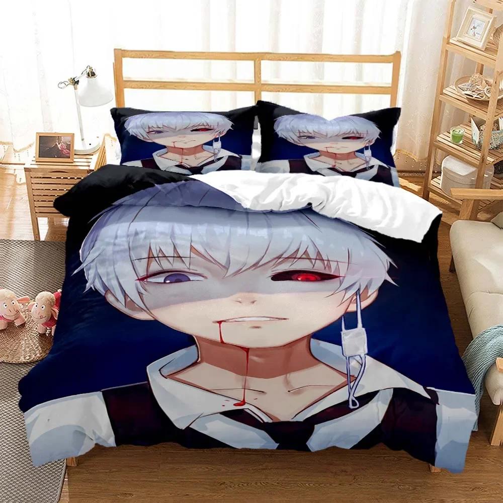 Tokyo Ghoul Digital Print Polyester Bedding Sets Child Kids Covers Boys Bed Linen Set For Teens Bedding Set King Size