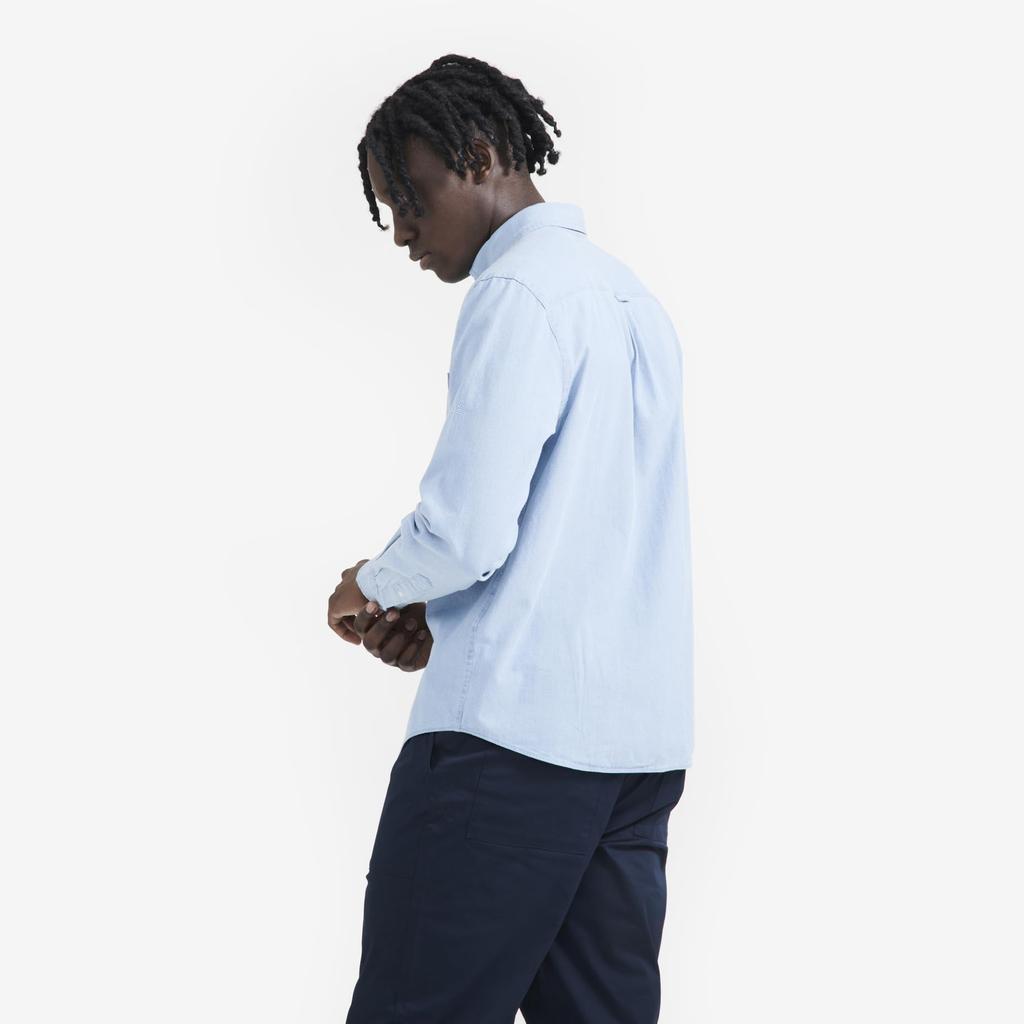 Aigle Official Long Sleeve Chambray Light ZCHAV36 Men's Shirt, Blue,