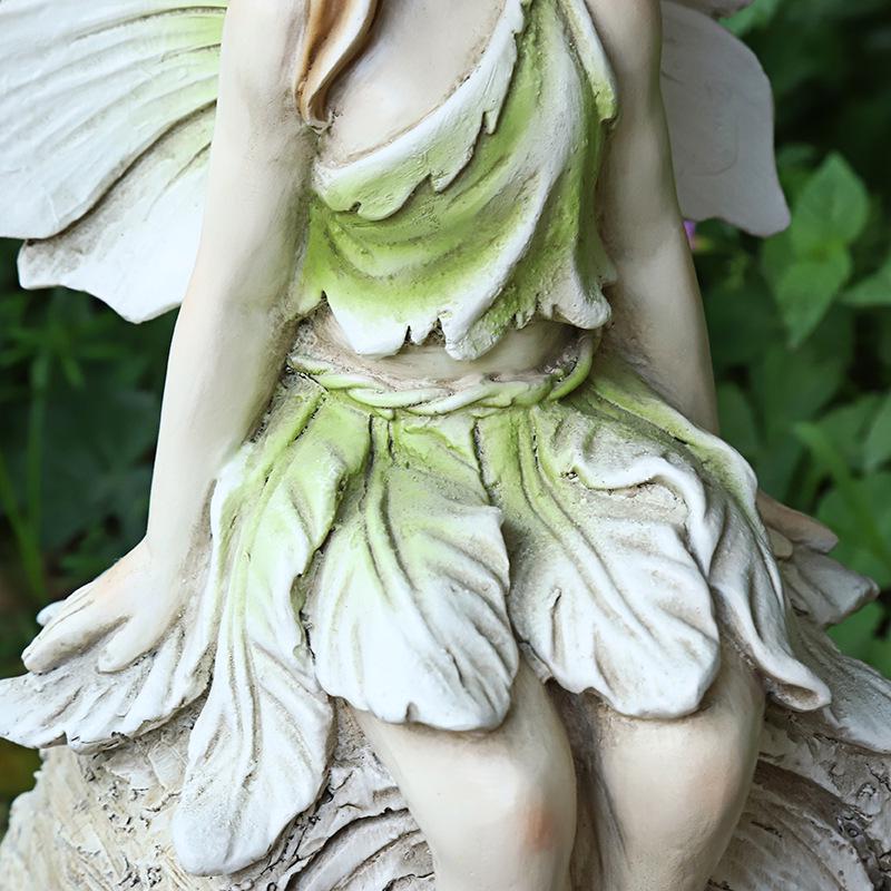 Nordic Style Creative Flower Fairy Resin Garden Angel Ornaments