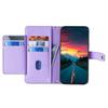 iPhone 17 Pro Flip Case, Wallet Zipper Pocket, Purple