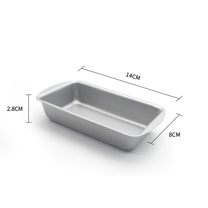 3/6Pcs Mini Toast Bread Mold Carbon Steel Loaf Baking Pan Nonstick Bread Cake Mold Rectangle Fruit Pie Baking Tray For Kitchen
